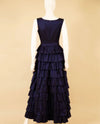 SAMUEL DONG S26031 SIDE RUFFLE DRESS MIDNIGHT