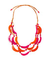 TAGUA SC1774 CLEMENTINE NECKLACE ORANGE FUCHSIA