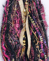 SCARVES OF WESTWOOD FIBER SCARF 301 BLACK/GOLD/LPINK