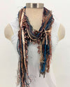 SCARVES OF WESTWOOD FIBER SCARF 328 DENIM/BRONZE
