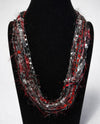 SCARVES OF WESTWOOD LA PETITE FIBER NECKLACE 202 red/black