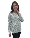 SCOOP NECK PRINT SWEATER HY1674 ZEBRA