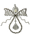 SEED BEAD WIRE ANGEL ORNAMENT RIBBON