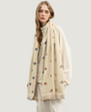 SF2411 REVERSIBLE WOVEN SHAWL HEART