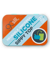 SILISKIN REUSABLE UNIVERSAL SILICONE SIPPY TOP WITH TRAVEL TIN
