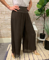 MADE IN ITALY SILK PANT brown