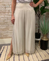 MADE IN ITALY SILK PANT cream
