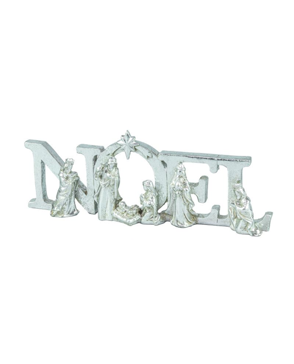 SILVER NATIVITY HOLY FAMILY TABLETOP NOEL
