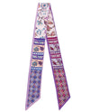 SKINNY PRINT SCARF WLLS 186 PURPLE