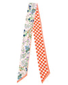 SKINNY PRINT SCARF WLLS 188 ORANGE