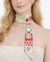 SKINNY PRINT SCARF WLLS 237 RED