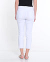 SLIM-SATION M12713PP PULL ON CROP PANT white back