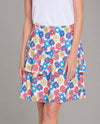 SLIM-SATION M26701WM FLORAL TIERED SKORT blue