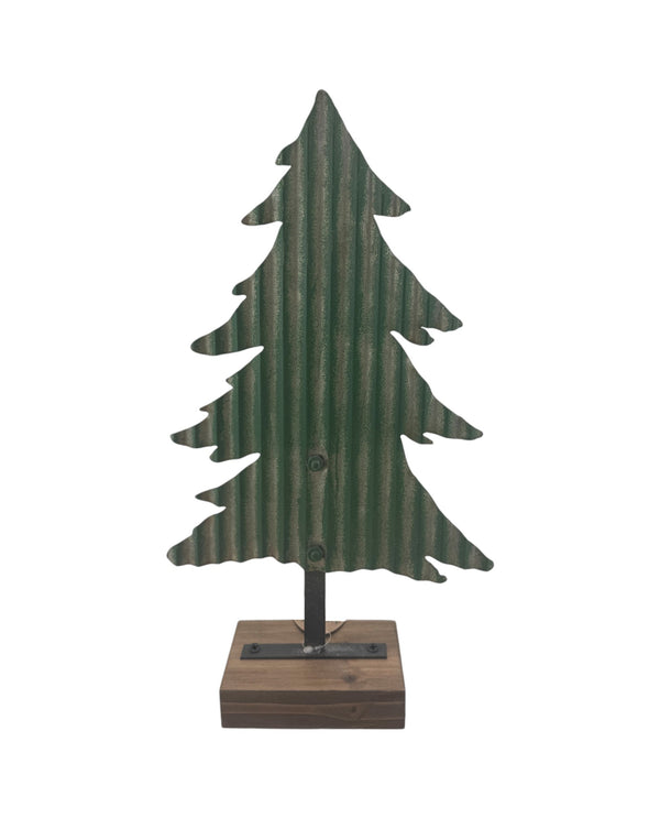 7T1840 SMALL DISTRESSED CORRUGATED TREES