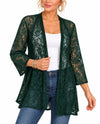 SOFT FLOWY LACE CARDIGAN 9034 pine