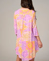 SOL R.H.R C-70-C-B3207 HI LO TUNIC BLOUSE lavender multi