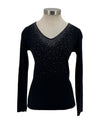 SPARKLE RIBBED CREWNECK 1673 BLACK 