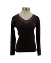 SPARKLE RIBBED CREWNECK 1673 BROWN