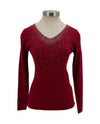 SPARKLE RIBBED CREWNECK 1673 BLACK RED