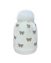SPARKLING BOW BEANIE BY MIRABEAU IVORY
