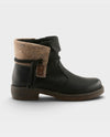 SPRING STEP ICERIDGE WOOL-BLEND CUFF SHORT BOOT BLACK MULTI