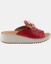 SPRING STEP NEVELLE LEATHER SANDAL RED