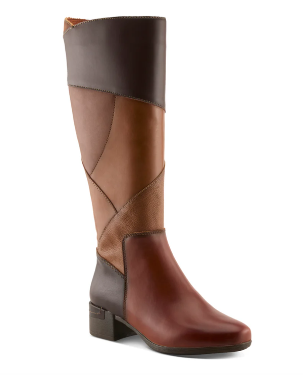 SPRING STEP PATCHWORK CONTRAST BOOTS