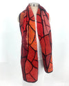 POMEGRANATE MOON SSPR2024 SARI PATCHWORK SCARF RED