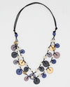 SYLCA DESIGNS BP25N34 JULIETTE DROP DOUBLE STRAND NECKLACE PURPLE