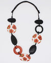 SYLCA DESIGNS LS24N18 ARTFUL POPPIES GRACIE NECKLACE