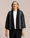 SYMPLI HM325177-4 HONEYCOMB MESH CARDIGAN BLACK