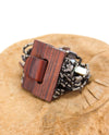 Shell & Beads Multi Buck Stretch Bracelet black 0001