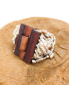 Shell & Beads Multi Buck Stretch Bracelet bone