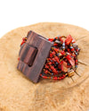 Shell & Beads Multi Buck Stretch Bracelet orange
