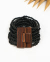 Solid Big Buck Stretch Bracelet black 0001
