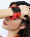 Solid Big Buck Stretch Bracelet red