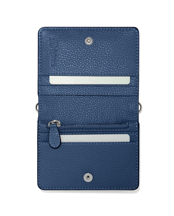 BRIGHTON T22746 INTERLOK HARMONY MEDIUM WALLET FRENCH BLUE