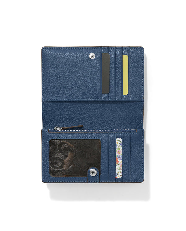BRIGHTON T22766 INTERLOCK MEDIUM WALLET FRENCH BLUE