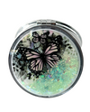T641365 BUTTERFLY GLITTER COMPACT MIRROR WHITE