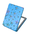 T642091 GLITTER STAR COMPACT MIRROR BLUE