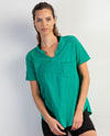 RAE MODE T9903 COTTON SHORT SLEEVE TOP KELLY GREEN