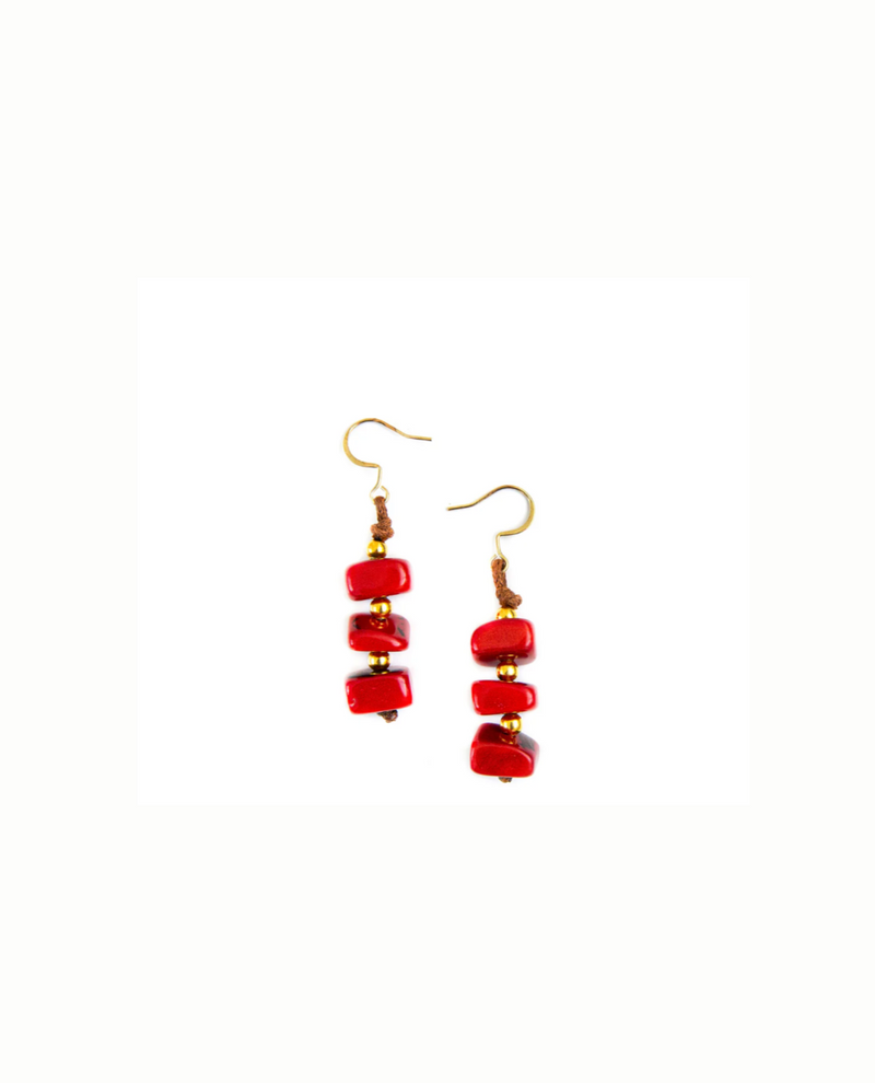 TAGUA 1E367 ZORAIDA EARRING RED