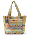 TASSLE TOTE 85086A BLUE FLOWER