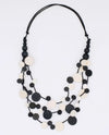 TG22N02 MULTI STRAND MILLIE NECKLACE BLACK