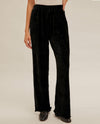 HEM & THREAD TH-35975 CRINKLE VELVET PANT BLACK