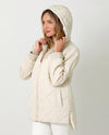 MYSTREE TH-60833 MIX SLEEVE PUFFER JACKET IVORY