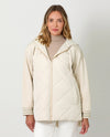 MYSTREE TH-60833 MIX SLEEVE PUFFER JACKET IVORY