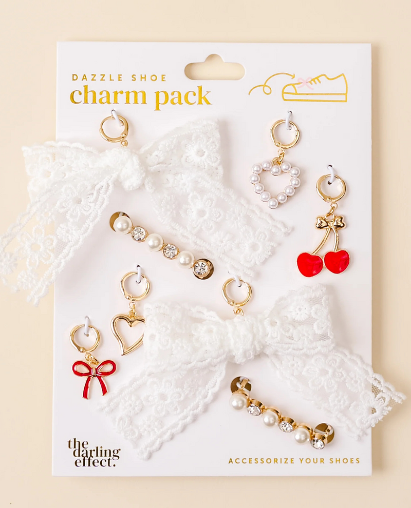 THE DARLING EFFECT DAZZLE SHOE CHARM PACK CHERRY TWIST