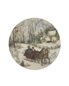 THIRSTY SEASONAL STONE ABSORBENT STONEWARE COASTERS SNOWY SLEIGH RIDE