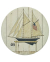 THIRSTY STONE ABSORBENT STONEWARE COASTERS SAILBOAT